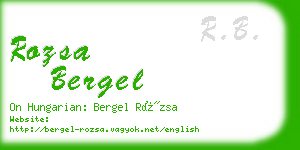 rozsa bergel business card